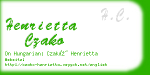 henrietta czako business card